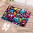 thumbnail image 5 of Graffiti Non-Slip Polyester Door Rug Chair Mat Kitchen Rugs, Machine Washable, 5 of 6