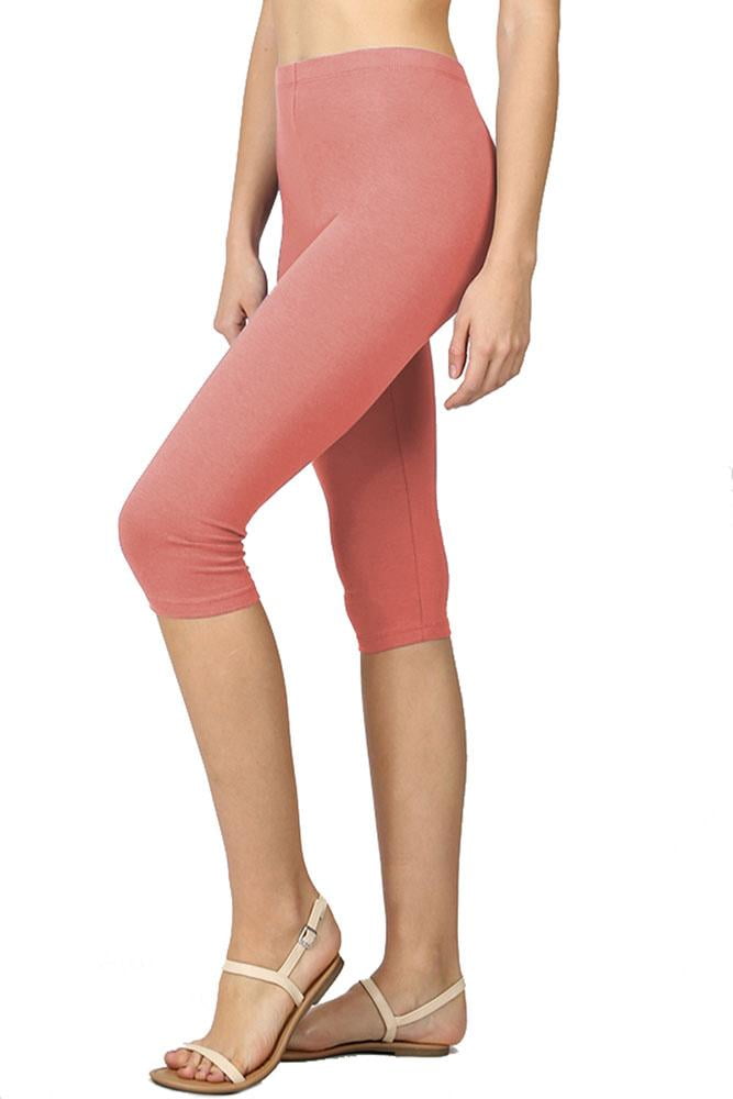 High waisted cotton capri leggings online