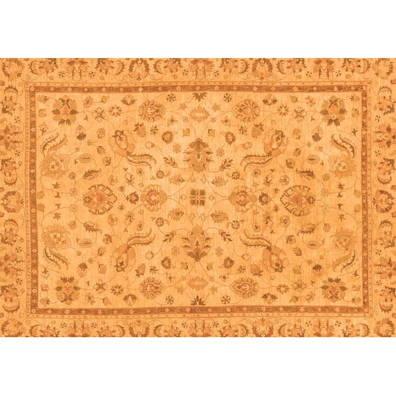 Ahgly Company Indoor Rectangle Oriental Orange Traditional Area Rugs, 5' x 8'