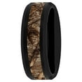 thumbnail image 2 of Men's Black Tungsten Brown Camo Center 8MM Wedding Band - Men's Ring, 2 of 4