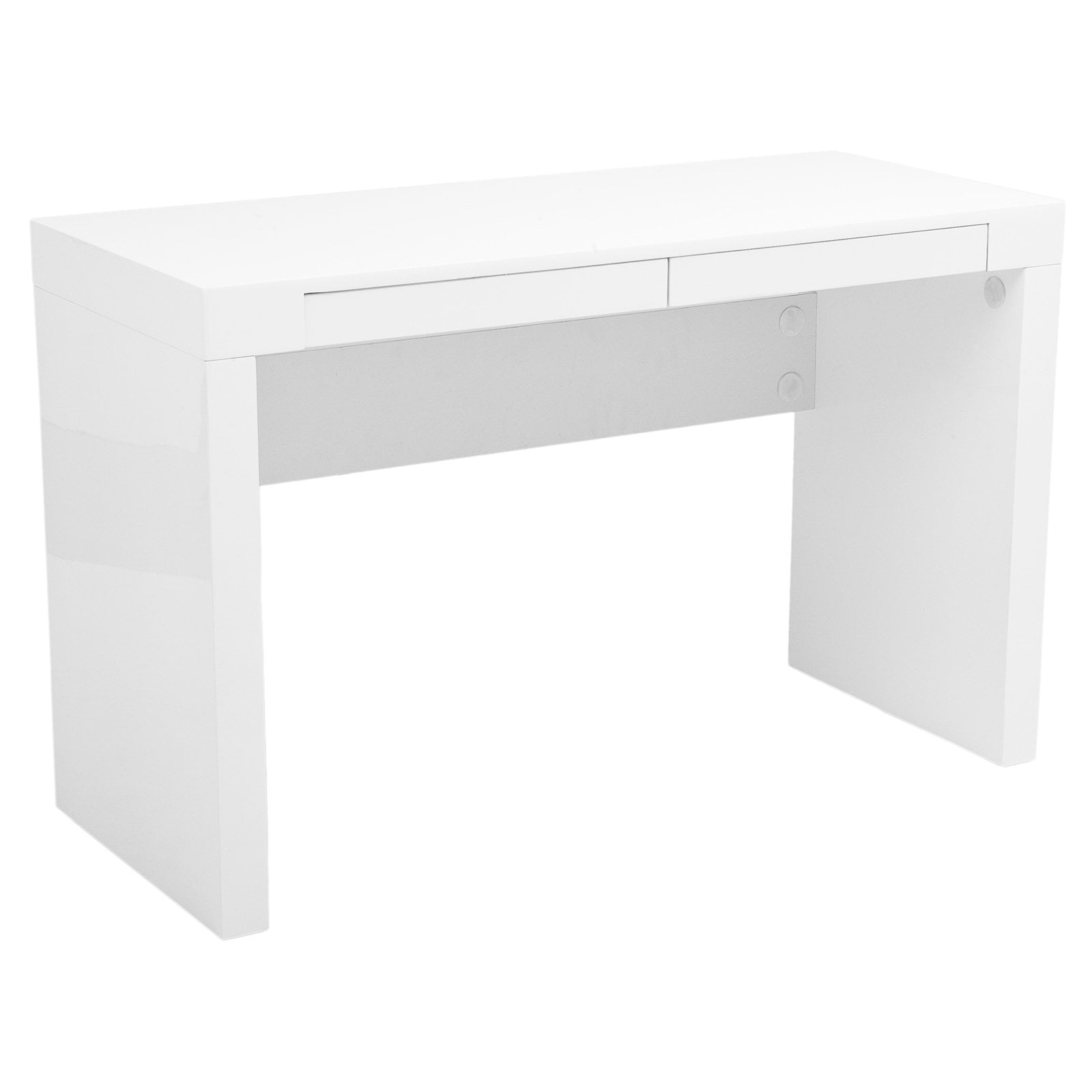 Euro Style Donald 47 In Desk White Lacquer Walmart Com