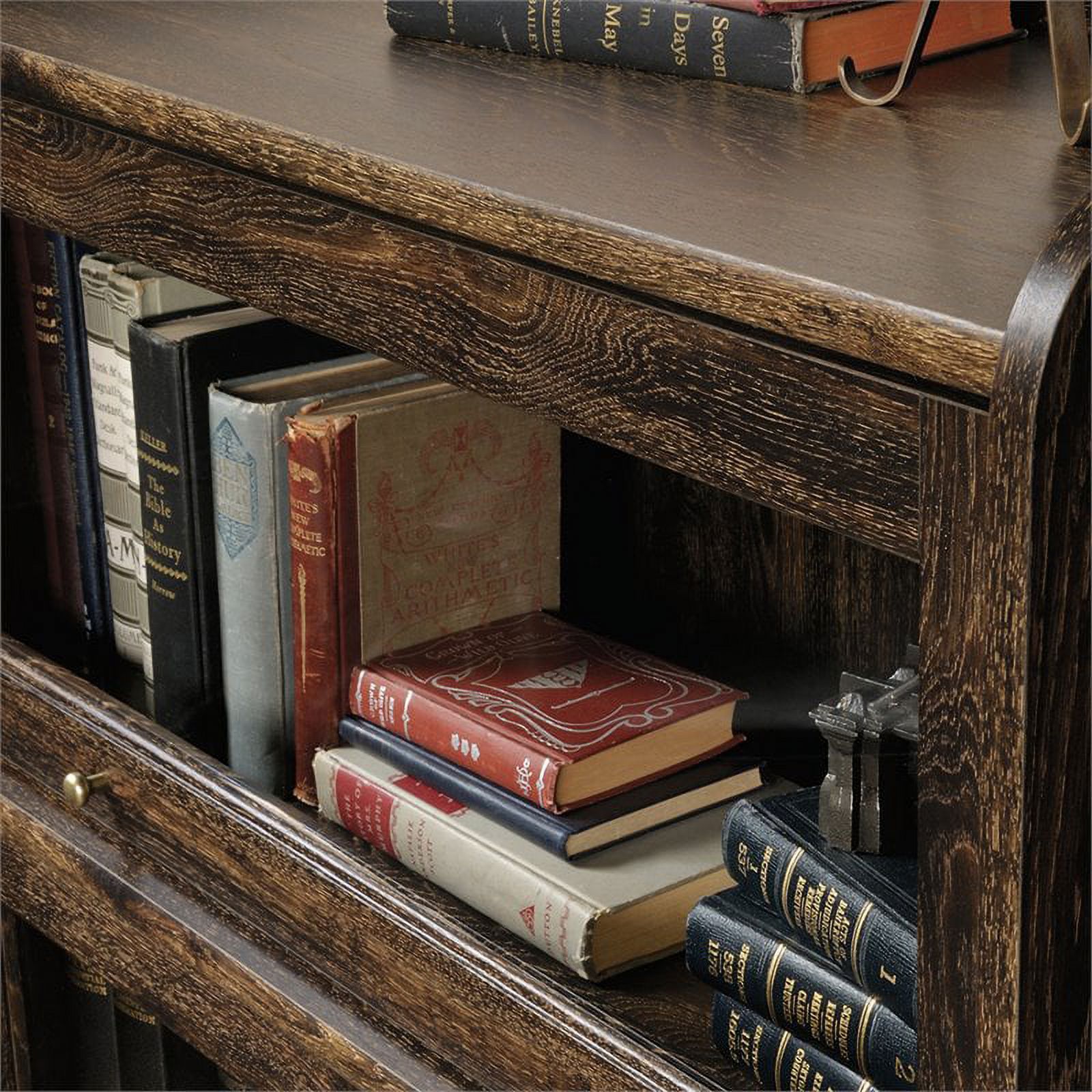 Sauder Barrister Lane 3-Shelf Bookcase, Iron Oak Finish
