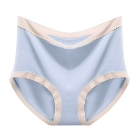 Bigersell Cotton Panties Clearance Womens Cheeky Panties Period Panty Style P-55 Spandex Shaping Panties Ladies Thongs Briefs High Waist Women s Panties Light Blue XXL