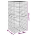 thumbnail image 2 of vidaXL Gabion Basket with Cover 39.4"x19.7"x39.4" Galvanized Iron, 2 of 5