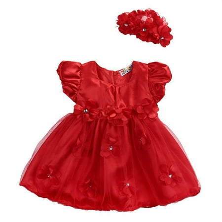 

Toddler Baby Girls Red Rose Flower Princess Wedding Party Pageant Valentine s Day Tulle Tutu Dress