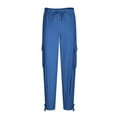thumbnail image 3 of JUNWELL Cargo Pants for Men Loose Drawstring Elastic Waist Multi-Pocket Trousers Work Pants, 3 of 5