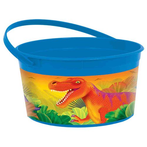 PREHISTORIC DINOSAUR PLASTIC FAVOR CONTAINER (EACH)