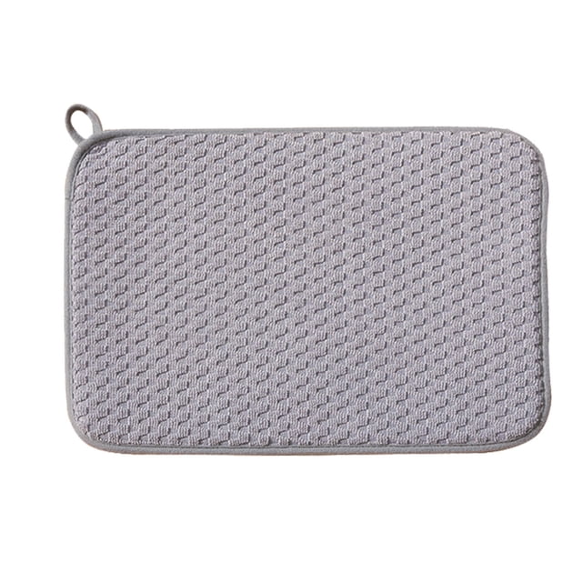 Dsscvnef Microfiber Kitchen Drying Mat Heat Absorbent Countertop Placemat Non Utensils Drain Household 45x60cm