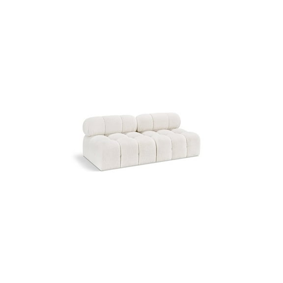 Meridian Furniture Ames Cream Boucle Fabric Modular Sofa