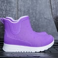thumbnail image 5 of Juebong Kids Rain Boots Boys Girls Lightweight Boots Waterproof Easy On Outdoor Playing Rain Boot Purple,25, 5 of 7