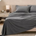 thumbnail image 2 of Bare Home Cozy Fleece Sheet Set - Extra Plush Polar Fleece - Deep Pocket - California King, Gray, 2 of 8