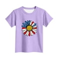 thumbnail image 4 of FAVIPT Little Girls 4th of July Shirt 250 Years Boys American Flag Shirts Red White Blue Tshirts Independence Day Tee Purple,7-8Years, 4 of 6