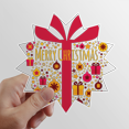 thumbnail image 1 of mas Transparent Festival Pattern Sun Vinyl Sticker Luggage Graffiti Flower Decal, 1 of 3