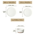 thumbnail image 2 of vancasso 12 pcs Dinnerware Sets, Plates and Bowls Set for 4, Ceramic Dinner Set, Dish Set, Dishwasher and Microwave Safe, 2 of 8