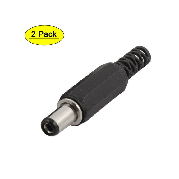 Plastic Cover DC Power Male Female Socket Connector 2.1mm x 5.5mm 2 Pairs