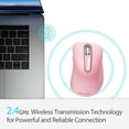 thumbnail image 3 of memzuoix Wireless Mouse for Laptop, Pink Ergonomic Wireless Mouse 5 Buttons 1400 DPI with Nano, Cordless Computer Mouse for Chromebook, Desktop, PC, Mac, 3 of 8