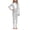 Silver, variant on Girls Metallic High Neck Long Sleeve Performance Romper With Glitter Zipper Dance Stage Clothes
