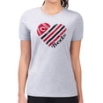 thumbnail image 4 of Women's G-III 4Her by Carl Banks  Heather Gray Cincinnati Reds Super-Slim Fit Lightweight Heart Graphic T-Shirt, 4 of 5