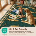 thumbnail image 4 of Design&I 2'x3' Washable Throw Rug Fish Bass Cabin Trout Wilderness Fishing Plaid Frame Clownfish for Hallway, Laundry Room, Low Profile Daily Traffic Ready Accent, 4 of 7