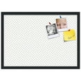 thumbnail image 2 of PinPix 27x19 Custom Cork Bulletin Board Lattice White Pewter Poster Board Has a Fabric Style Canvas Finish, Framed in Lattice White Pewter, by ArtToFrames (PinPix-1821), 2 of 5