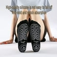 thumbnail image 3 of Calcetines de yoga gruesos profesionales para mujer, con agarres y correas antideslizantes, ideales para pilates, ballet, danza y entrenamiento descalzo, 3 of 6
