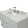 thumbnail image 5 of Ariel Hamlet 49 In. Oval Sink Vanity With 0.75 In. Carrara White Countertop In Grey, 5 of 11