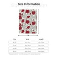 thumbnail image 4 of Throw Blanket for Couch Sofa and Bed - Leaves Anemone Flowers Red Grey Super Soft Cozy Funny Plush Throw Blanket, Lightweight Fuzzy Comfy Warm Flannel Blanket & Throws for All Season 50"x40", 4 of 5