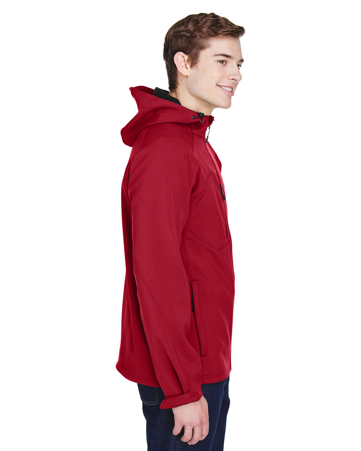 Men's Prospect Two-Layer Fleece Bonded Soft Shell Hooded Jacket - MOLTEN RED - XL - image 3 of 3