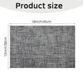 thumbnail image 4 of SMIXLN Placemats Set of 4, Vinyl Woven Place Mats for Kitchen Table Indoor/Outdoor, Washable Placemat Wipeable Dining Table Mats, Gray, 12x18 Inch, 4 of 8