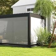 Mirador 111S Outdoor Pergola Aluminum Pull Down Privacy Screen 13 Side, Dark Grey(Not Pergola)