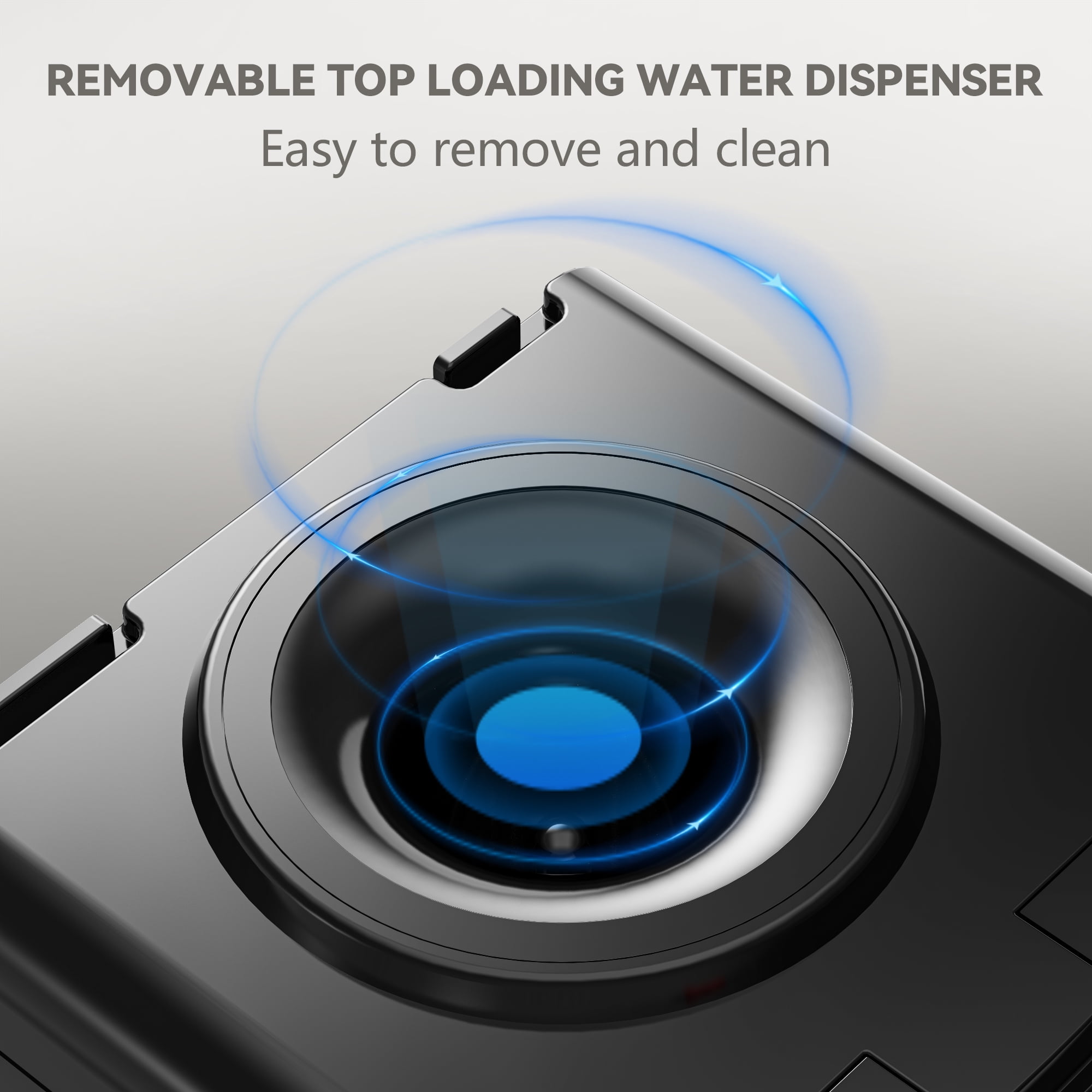 Simzlife Top Loading Hot and Cold Water Dispenser for 3 or 5 Gallon Bottles, Equipped with Child Safety Lock, Suitable for Home Kitchens, Offices and More, Black