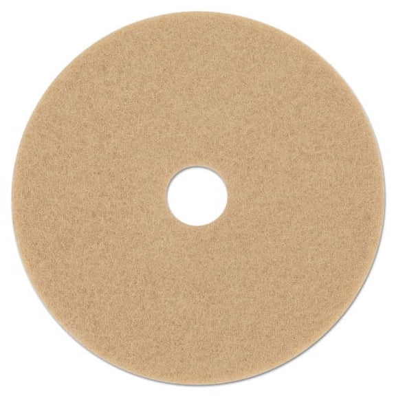 Ultra High-Speed Floor Burnishing Pads 3400, 20" Diameter, Tan, 5/carton | Bundle of 2 Cartons