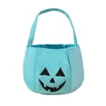 thumbnail image 2 of Aurorax Blue Halloween Basket,Trick or Treat Bags with Handles Pumpkin Reusable Halloween Boo Basket Ideas,Halloween Totes for Adults Home Decor, 2 of 6