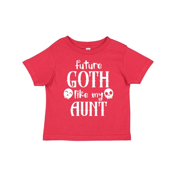 Inktastic Future Goth Like My Aunt with Skulls Boys or Girls Toddler T-Shirt