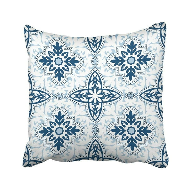 ARHOME Blue Moroccan Beautiful Ornamental Colorful Portuguese Abstract
