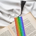 thumbnail image 6 of Kdxio Glitter Rainbow Print Metal Tassel Bookmarks,Perfect Gift for Art Lovers and Bookworms Metal Bookmarks for Women, 6 of 8