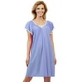 thumbnail image 4 of Women's Shadowline 36123 Cameo Nylon Tricot Short Sleeve 40 Inch Waltz Gown (Rosy Pink M), 4 of 4