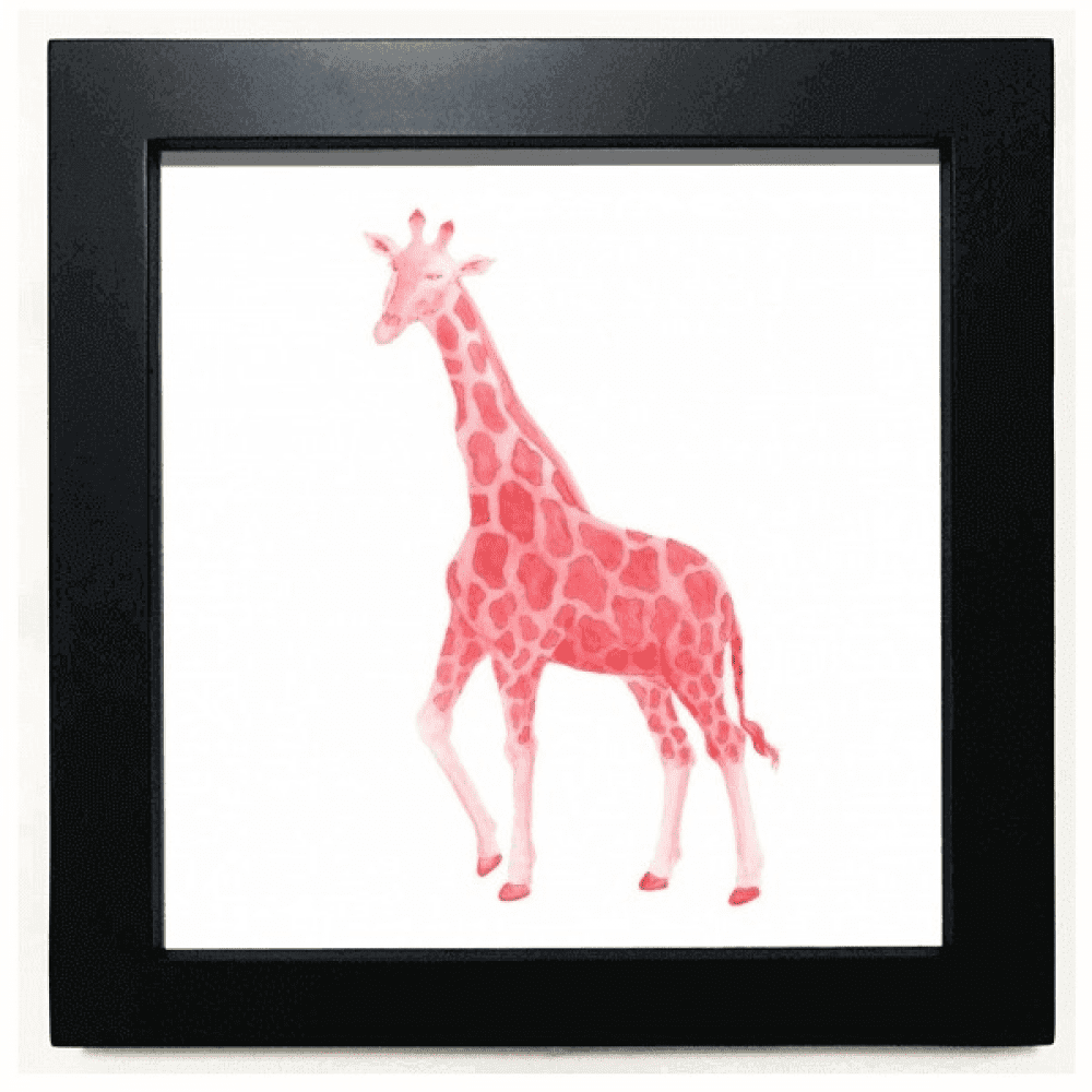 IUCN Endangered Animals Red Giraffe Black Square Frame Picture Wall Tabletop IUCN Endangered Animals Red Giraffe Black Square Frame Picture Wall Tabletop