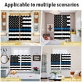 thumbnail image 6 of Blue White American Police Flag Kitchen Curtains 84 Inch Length, Honoring Law Enforcement Officers Grommet Top Bedroom Living Room Curtains, Light Filtering Cafe Curtain Drapes 2 Panels Set 84''x84'', 6 of 9