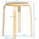 thumbnail image 3 of Songqin Stackable Bentwood Stools Set of 4, 18-Inch Height Backless Counter Chairs with Round Top, Anti-Slip Felt Pad, Portable School Stool for Dining Room, Kitchen, Classroom, Birch, 3 of 9