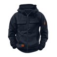 thumbnail image 4 of Mercatoo Full Zip Tactica1 Hoodies for Boys Cargo Long Sleeve Hooded Sweatshirt with Pockets Teen Casual Fall Winter Pullover, 4 of 5
