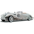 thumbnail image 2 of Diecast Car & LED Display Case Package - 1936 Mercedes Benz 500K Typ Roadster Convertible, White - Maisto Premiere 36055 - 1/18 Scale Diecast Model Toy Car w/LED Display Case, 2 of 4