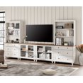thumbnail image 2 of White Farmhouse Wall Unit TV Stand with Glass Doors & Drawer, Entertainment Center with Bookshelves for TVs up to 75", Media Console Table for Living Room, Bedroom & Home Theater, 2 of 6