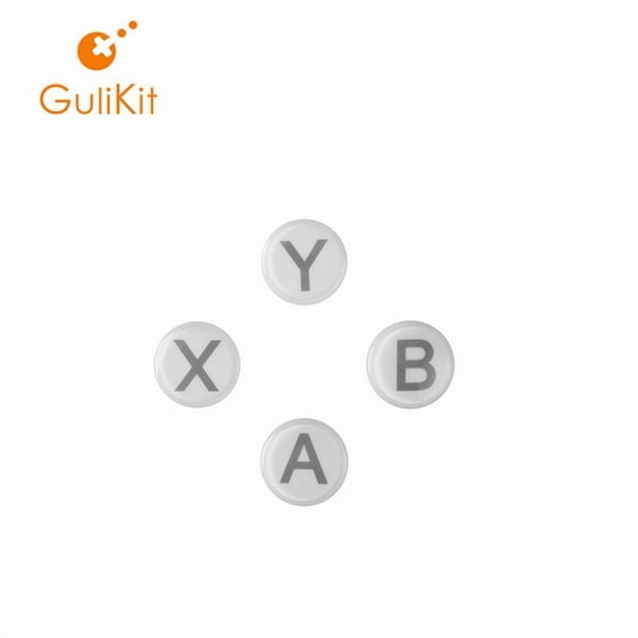 Gulikit ABXY Keycap Replacement Kit for KingKong 2 Pro/NS08/NS09 Controllers – 2-Color Injection Molded, Laser Engraved, with Key Puller for Pro Gaming Customization