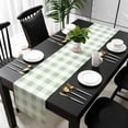 thumbnail image 3 of Sage Green Plaid Table Runner 70 Inches Long, Spring Farmhouse Buffalo Checkered Kitchen Coffee Dining Table Decoration for Home Party Birthday Wedding Home Decor 13x70 Inches, 3 of 8