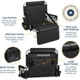 thumbnail image 3 of Stadium Seat Foldable Padded Bleacher Chair with Backrest & Armrests Oxford Fabric Cup Holder and 4 Storage Pockets for Sports Concerts Camping Outdoor, 3 of 7