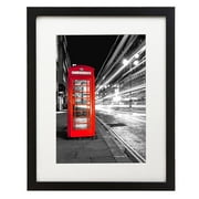 Photo Mats Americanflat 11x14 Black Picture Frame Made To Display Pictures 8x10 With Mat Or Without