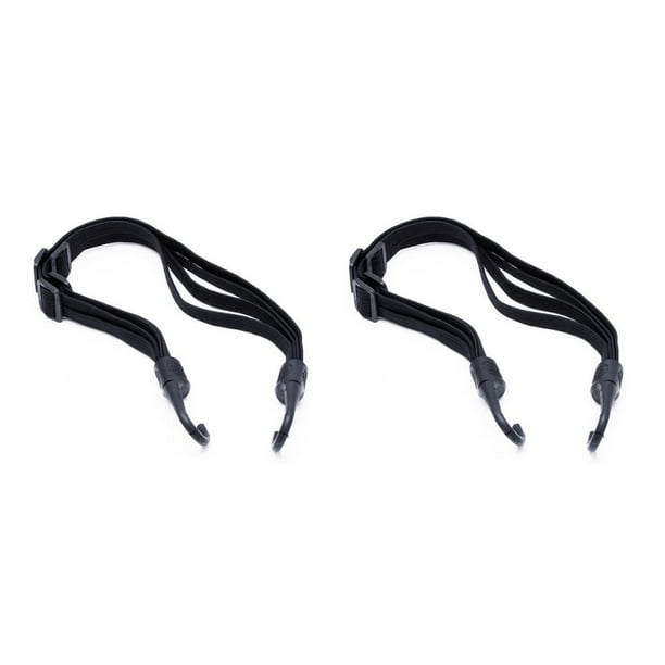 Casco retráctil cadena Cuerda elástica universal correa fija casco equipaje cable flexible para motocicleta bicicleta negro 60 cm Naiovety