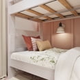 thumbnail image 6 of Max & Lily Twin over Twin Bunk Bed, Farmhouse Solid Wood Bunk Beds for Kids, White Wash, 6 of 11