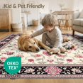 thumbnail image 4 of ODIKA 6'x9' Washable Area Rug Non-Slip, Easy Care, Dining Funky Under Scrollwork Vintage Academia Table Alfombras for Family Room, Living Room, Master Bedroom, 4 of 7